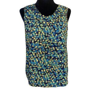 Coldwater Creek Black‎ Sleeveless Top with Pleated Neckline Size XS 4-6
